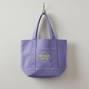 Trader Joe’s Limited Edition Mini Canvas Purple Tote Bag, New